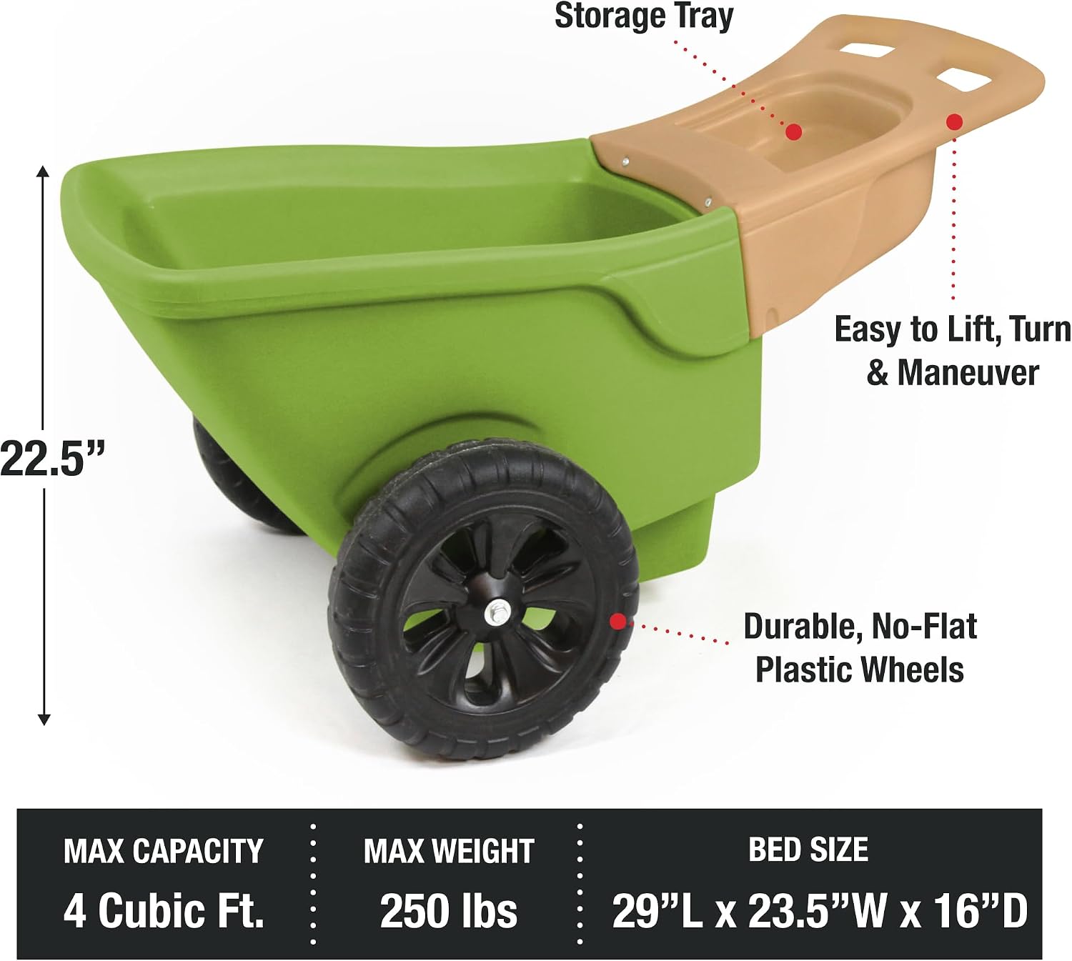 Durable Wheelbarrow Easy Haul  - Gardening Tools Made In Usa recension och pris