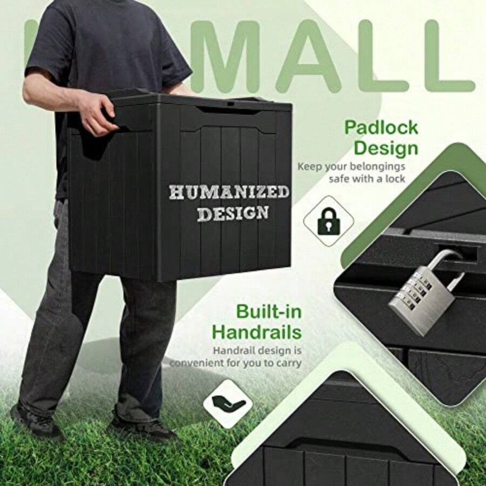 31 Gallon Resin Deck Box Water - Gardening Tools Heavy Duty recension och pris