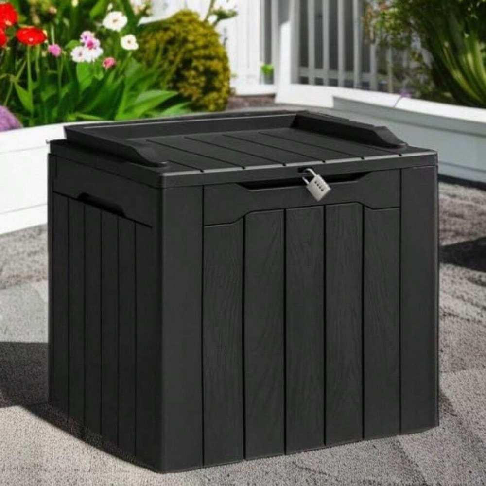 31 Gallon Resin Deck Box Water - Gardening Tools Heavy Duty recension och pris