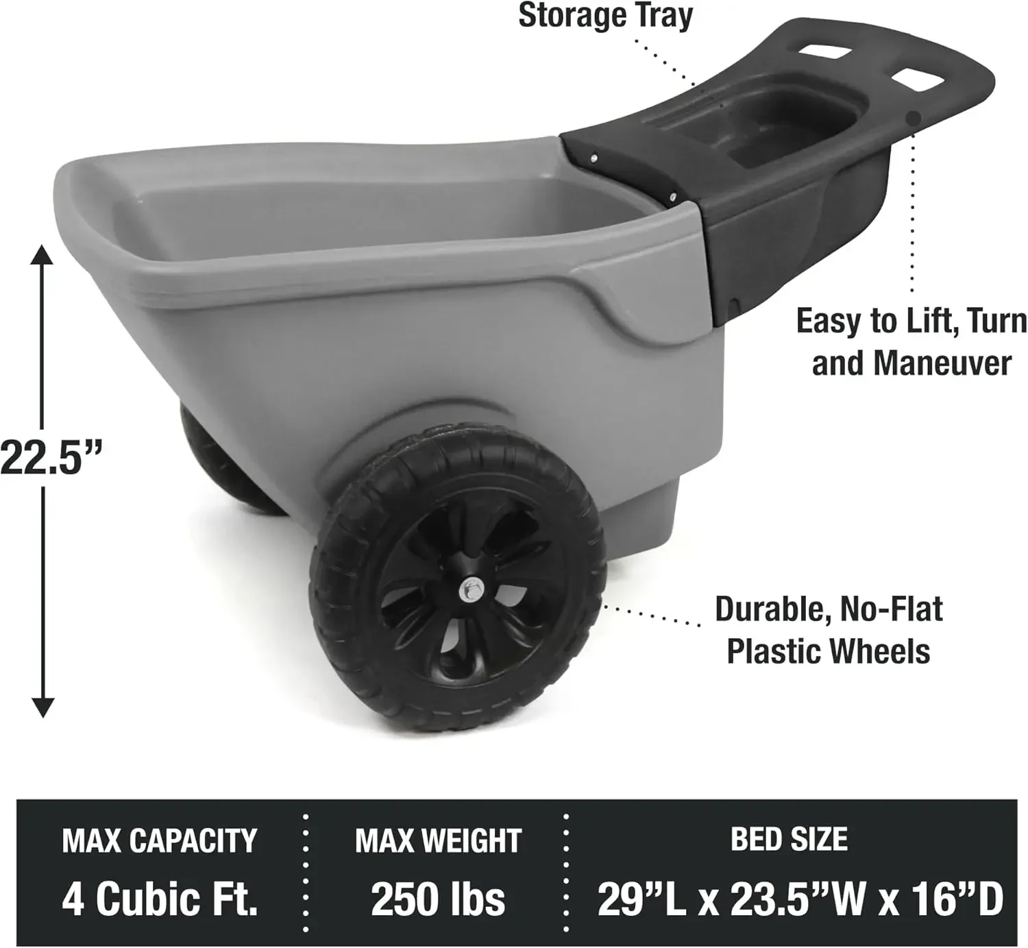 Easy Haul Durable Wheelbarrow  - Gardening Tools Made In Usa recension och pris