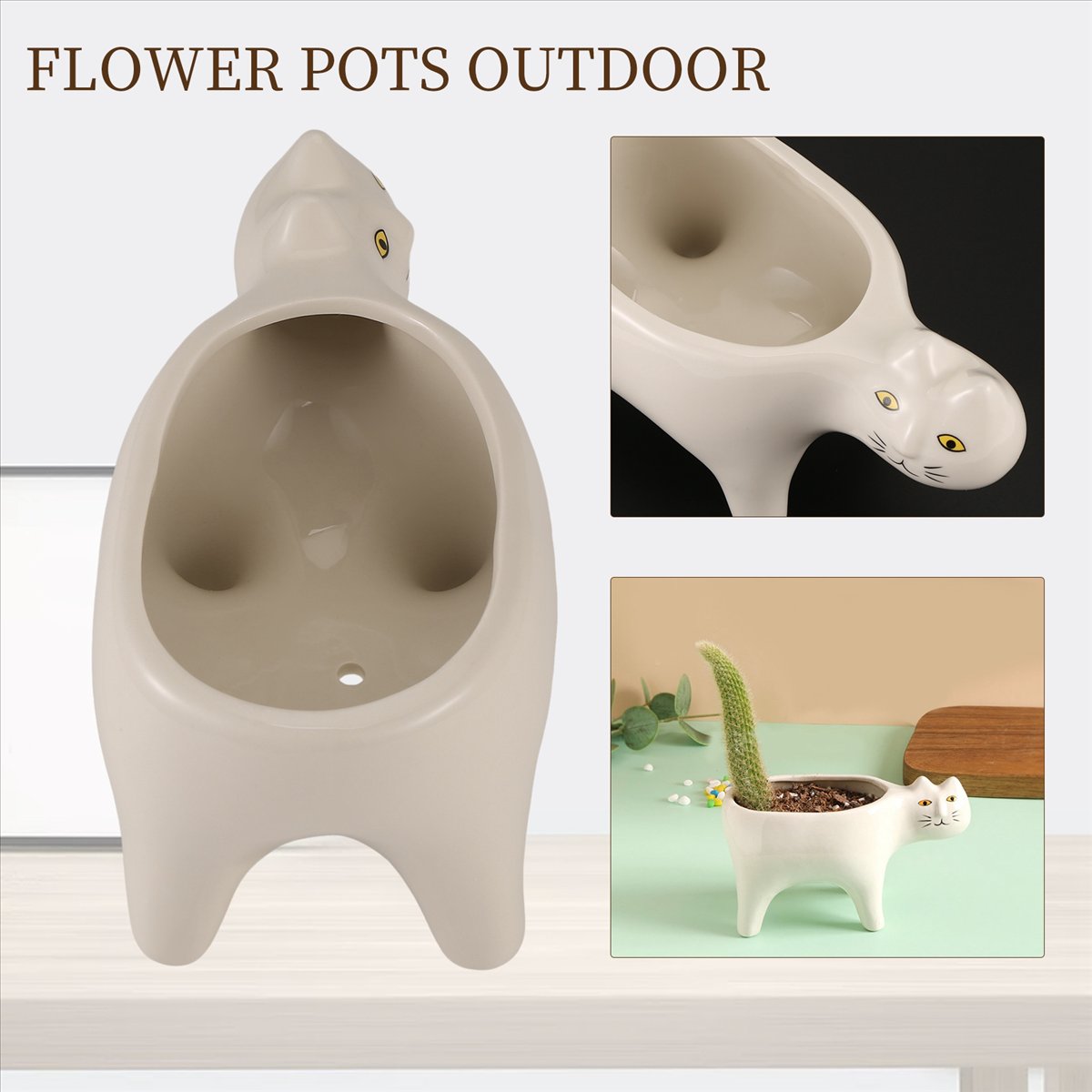 ABFW Cute Cat Ceramic Garden F - Gardening Tools Images recension och pris
