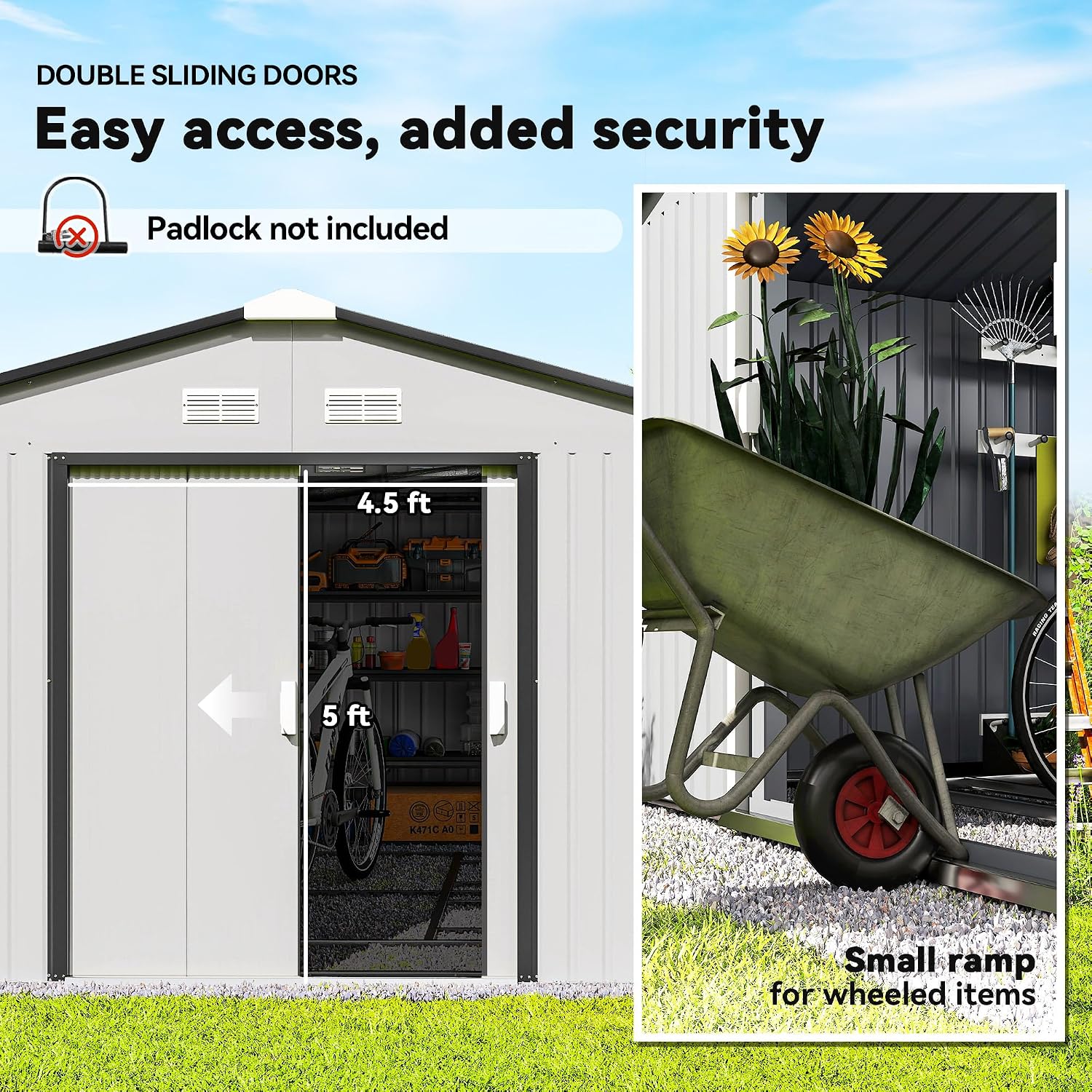 11x13ft Outdoor Storage Shed M - Gardening Tool recension och pris
