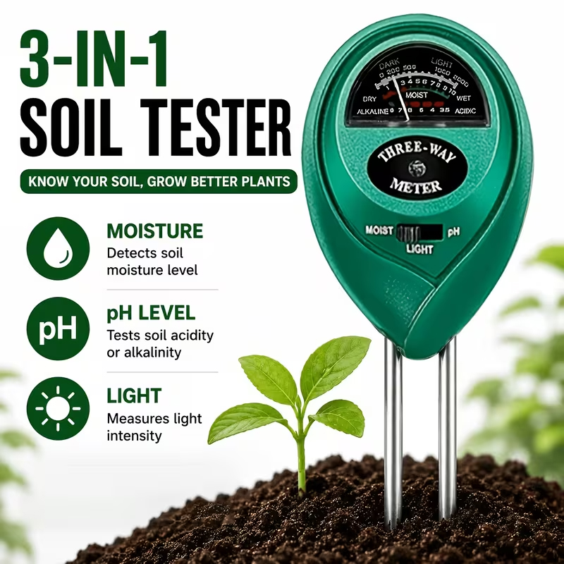 3-in-1 Soil Tester (Moisture,  - Gardening Tools Equipment recension och pris
