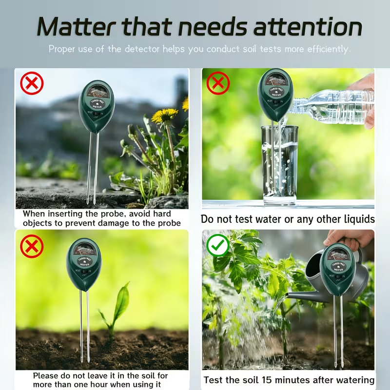 3-in-1 Soil Tester (Moisture,  - Gardening Tools Equipment recension och pris