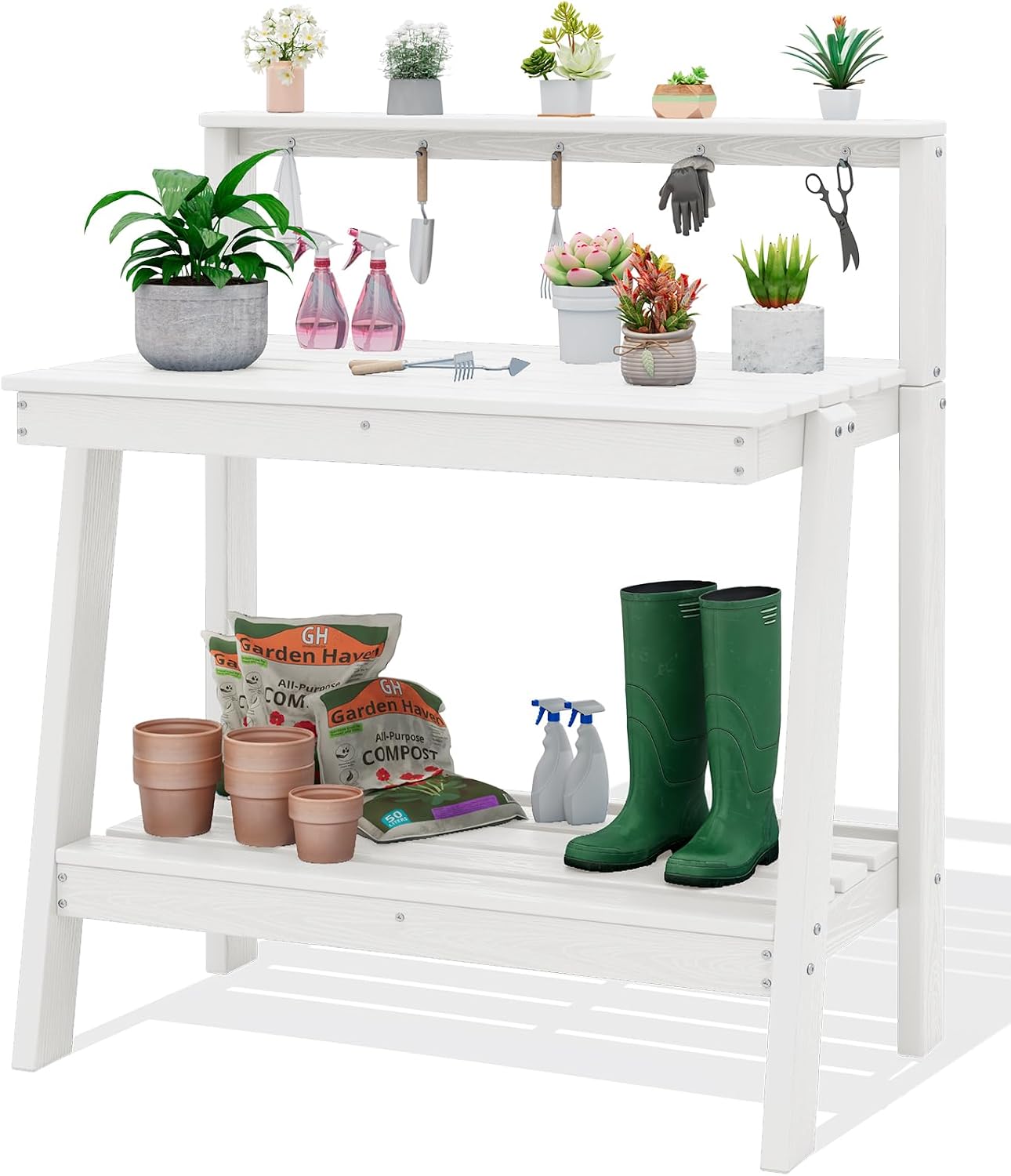 Outdoor Potting Bench with Sto - Gardening Tools Heavy Duty recension och pris