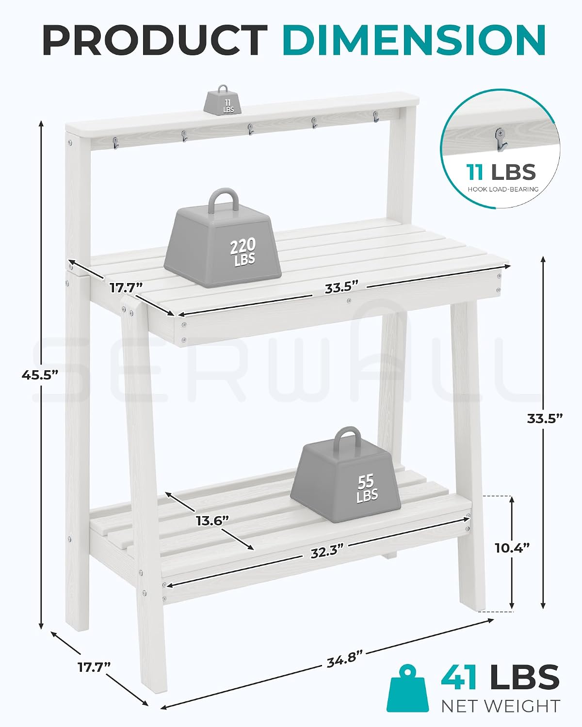 Outdoor Potting Bench with Sto - Gardening Tools Heavy Duty recension och pris