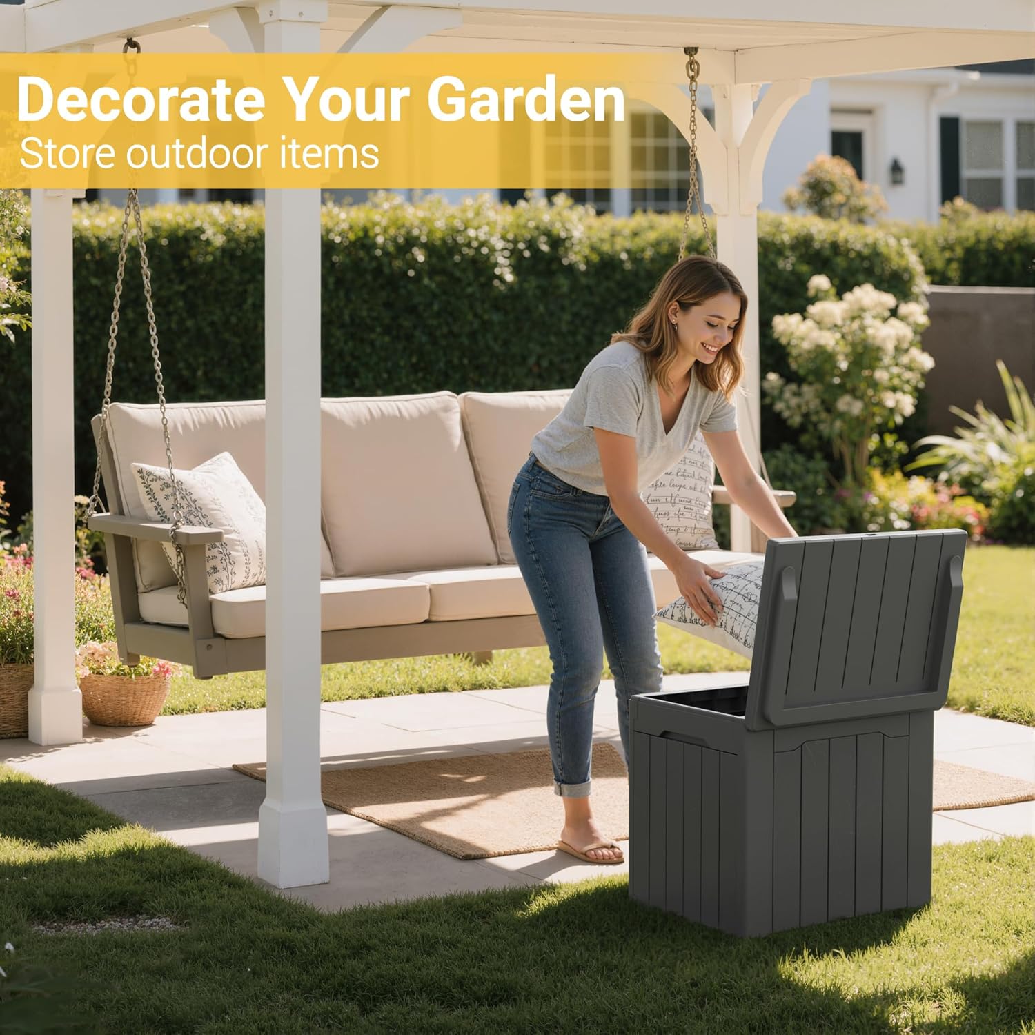 31 Gallon Outdoor Storage Box  - Gardening Tools Images recension och pris