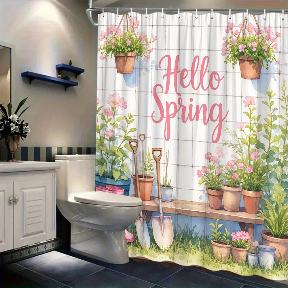 Watercolor Hello Spring Garden - Gardening Tools Pink recension och pris