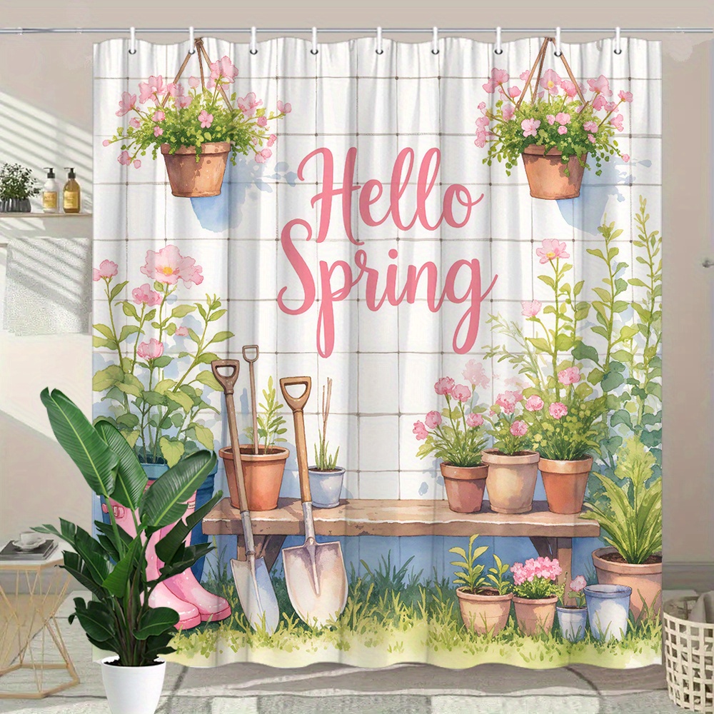 Watercolor Hello Spring Garden - Gardening Tools Pink recension och pris